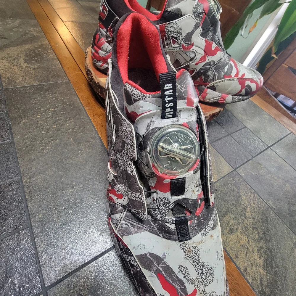 Size 11.5 - PUMA Trapstar x Disc Blaze Red & Gray Camo‎